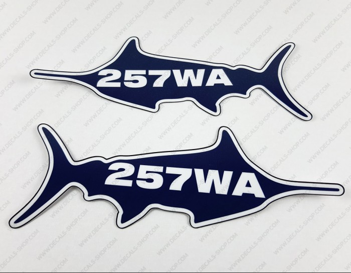 Sea Fox 257WA Boat Logo Decal Set of 2 x 8.25"